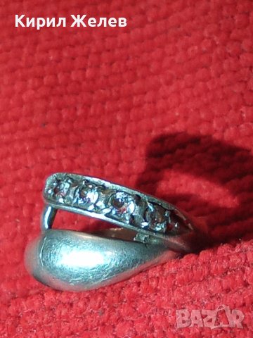 СТАР СРЕБЪРЕН ПРЪСТЕН СКЪПОЦЕНЕН АРТ ДЕКО СТИЛ СРЕБРО925 с ЦИРКОНЧЕТА 27532, снимка 4 - Пръстени - 36869596