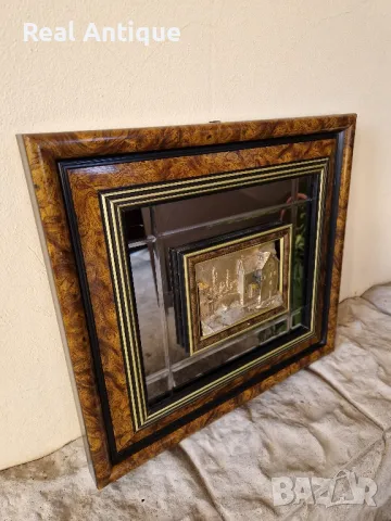 Прекрасна антикварна италианска сребърна картина , снимка 2 - Картини - 50311078