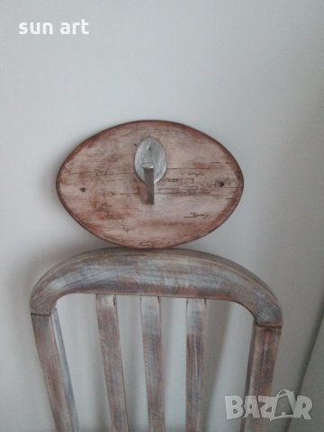 дървена елипсовидна закачалка -Прованс, снимка 2 - Закачалки - 28086197