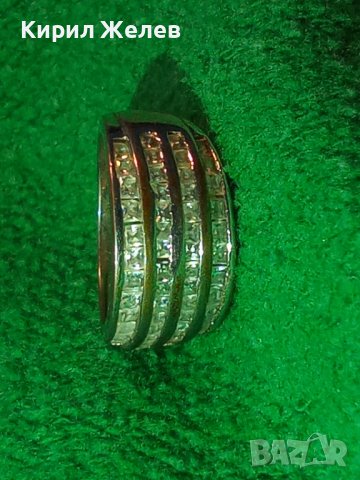 Стар СКЪПОЦЕНЕН СРЕБЪРЕН ВИНТИДЖ АРТ ПРЪСТЕН НИКЕЛИРАНО СРЕБРО 925 ПРОБА с ФАСЕТИРАНИ КРИСТАЛИ 40600, снимка 18 - Пръстени - 42599953