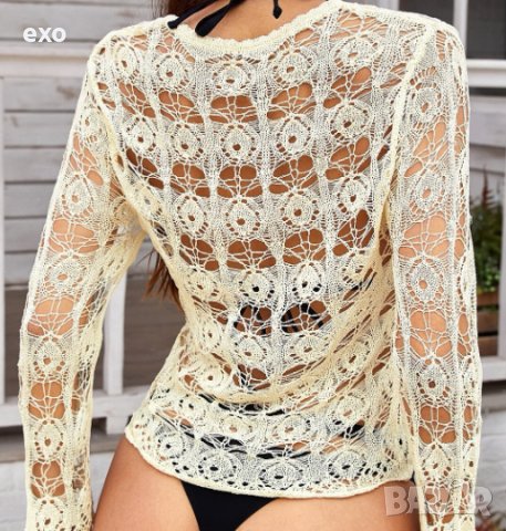 Дантелена блуза, Дантелен топ, Блуза дантела, Дълъг ръкав блуза, снимка 2 - Блузи с дълъг ръкав и пуловери - 43015589