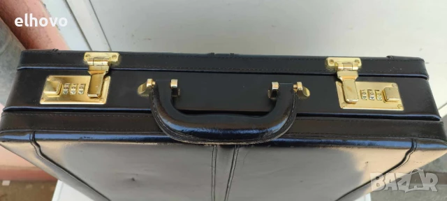 Кожено дипломатическо куфарче с шифър#1, снимка 2 - Куфари - 50546547