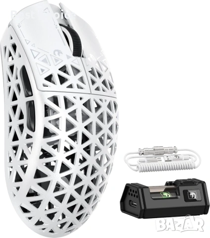 Гейминг мишка MAMBASNAKE M5 ултра лека карбонова безжична – 39 грама