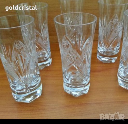Кристални чаши Зорница , снимка 5 - Антикварни и старинни предмети - 43700989