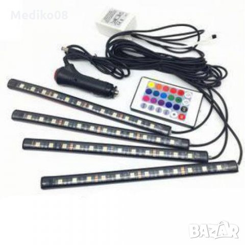 LED ленти за осветление на кола 4 бр., снимка 2 - Аксесоари и консумативи - 26344576