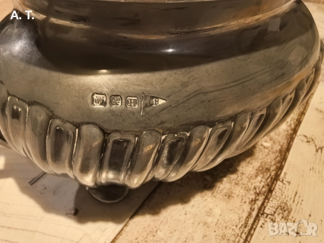 Захарница walker & hall sheffield, снимка 2 - Антикварни и старинни предмети - 52436163