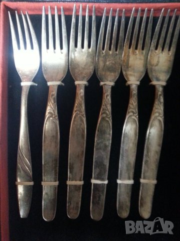 Solingen / Солинген оригинални посребрени прибори : 6 ножа и 5 вилици, тежки, солидни, снимка 11 - Други ценни предмети - 33821086