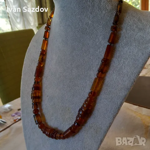 Мъжко кехлибарено колие 