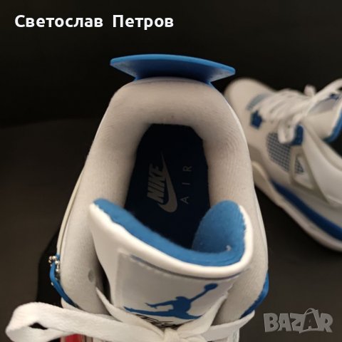 Nike Jordan 4 Blue , снимка 5 - Кецове - 36631715