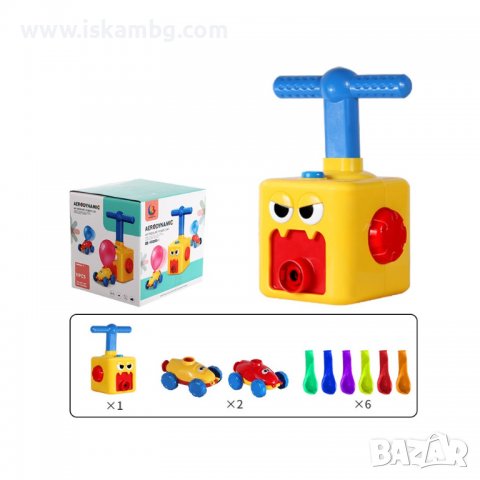 Детска играчка колички с балони | Изстрелвачка на колички, астронавт, и ракета с балони - КОД 3291, снимка 2 - Коли, камиони, мотори, писти - 39766425