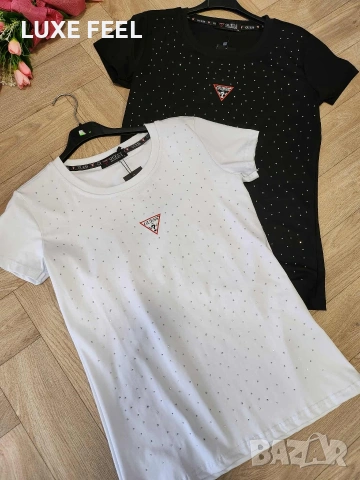 Guess✨Дамски Тениски с Камъни , снимка 2 - Тениски - 53479304
