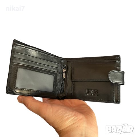 мьжки портфейл естествена кожен телешки бокс джоб за монети документи, снимка 7 - Портфейли, портмонета - 43571743
