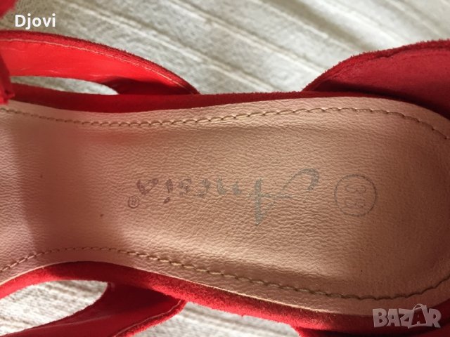 Червени интересни обувки, снимка 5 - Дамски елегантни обувки - 32445010