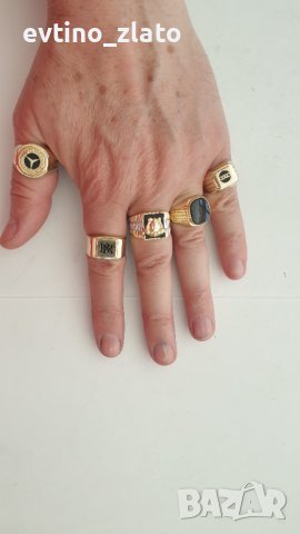 Златни мъжки пръстени-14К, снимка 7 - Пръстени - 40767893