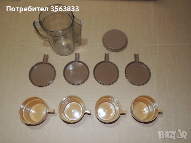 Комплект туристически чаши + чинийки + кана., снимка 1 - Чаши - 43289157
