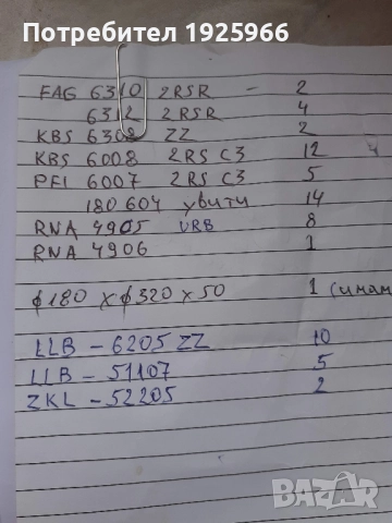 продавам лагери , снимка 3 - Резервни части за машини - 51934980