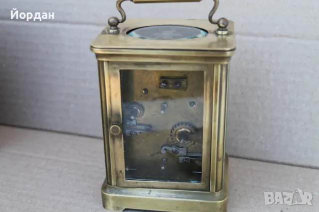 Стар каретен бронзов пътнически часовник , снимка 7 - Антикварни и старинни предмети - 50099272
