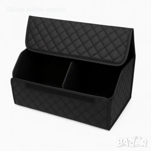 LUX кожен органайзер Automat, Сгъваем, Черен, 66x30x30см