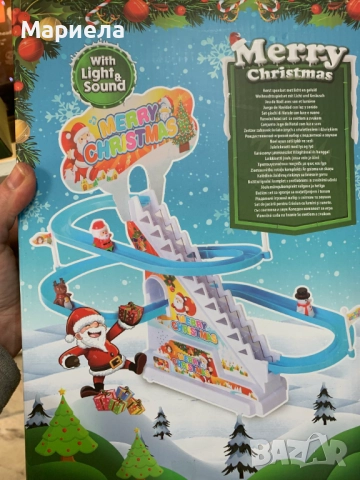 Пързалката на Дядо Коледа и Елените / LED+Звук+Движение, снимка 4 - Играчки за стая - 52287922