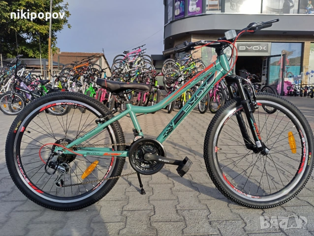 BYOX Велосипед 24" ZANTE зелен, снимка 12 - Велосипеди - 53561529