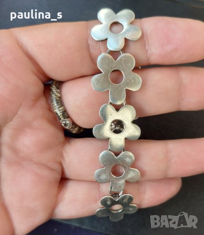 Масивна сребърна гривна проба 925 / Антика , снимка 6 - Гривни - 34943686