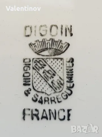 Старинен комплект от 13 фаянсови чинии- Sarreguemines- Франция, снимка 6 - Чинии - 50033510