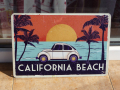 Метална табела кола Volkswagen Калифорния плаж изгрев залез, снимка 1 - Декорация за дома - 44874948