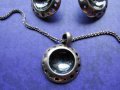 Сребърен комплект - Висулка и обеци , снимка 2