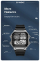 SYNOKE Мъжки цифров часовник спортен многофункционален водоустойчив, снимка 8