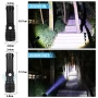 Мощен акумулаторен ръчен лед фенер водоустойчив USB зареждане LED CREE за лов риболов туризъм, снимка 6