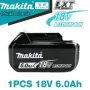MAKITA BL1860 6 Ah  Литиево-йонна акумулаторна батерия за електрически инструменти Makita,GISAM,Onev, снимка 2