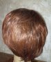 Качествена къса перука с бретон кестеняво с червеникав оттенък , снимка 4