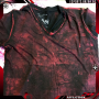 Мъжка тениска AFFLICTION Standard Series (стандартна серия) Burgundy Red Distressed Lava Wash S Smal, снимка 1 - Тениски - 25983043