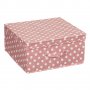 Кутия за съхранение, 40x40x20 см, розов/бял