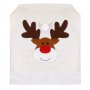 Покривало за стол, бяла коледна шапка с елен, Коледен калъф за стол, деко калъф за стол, калъф за об, снимка 2