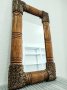 Стенно огледало с екзотична рамка от дърво, подарък, декорация👏, снимка 1 - Декорация за дома - 34946310