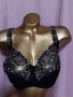  Prima Donna 95 E Черен сутиен с богата бродерия , снимка 6