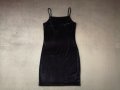 Нова къса дамска еластична кадифена рокля в черен цвят р-р S, M, L, снимка 5