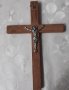 Православен кръст, разпятие, религия, дърво и метал , снимка 1 - Други ценни предмети - 28872676