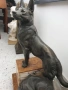 57см-20кг Carvin ЦAM статуетка/стара френска скулптура/фигура на кучета-немски овчарки, снимка 11