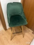 Бар Столове 2Бр тъмнозелени/кадифе, снимка 3