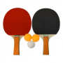 Хилки за тенис на маса 200314, Комплект 2 броя с 3 топчета, снимка 1 - Тенис - 36453653