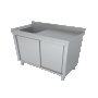 Шкаф с мивка неръждаема стомана, снимка 1 - Обзавеждане за заведение - 43227237