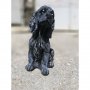 Фигура - статуя от бетон на куче Кокер Шпаньол - патирана в черен и бял цвят, снимка 11
