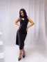 Дамска елегантна черна рокля , снимка 2