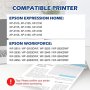 Нов Комплект 6 броя тонер касети мастило за офис принтер Epson, снимка 2
