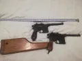Полуавтоматичен пистолет Маузер С 96. Многозаряден пистолет с кобур пушка, снимка 7