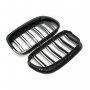 Решетки Бъбреци за БМВ BMW 5 серия F10 F11 2010+ Черен Гланц Двойни, снимка 8