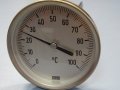 биметален термометър Wika thermometer ф100mm, 0/+100°C, L-400mm, снимка 2