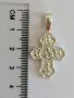 Нов сребърен двулицев кръст, снимка 1 - Колиета, медальони, синджири - 28530813